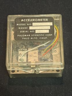 Vintage Palomar Scientific Accelerometer Palo Alto, California 1960s Aerospace