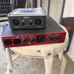 Two Audio Interfaces Focusrite Scarlett Presonus 