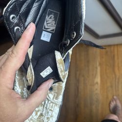 Golden Velvet Velour Vans Size 10.5