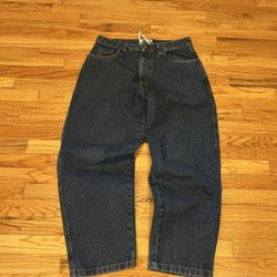 Y2K Dark blue wash baggy denim Monet jeans Size 32x30 #skater #denim