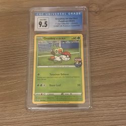 Pokemon 2020 CGC 9.5 Grookey On The Ball 