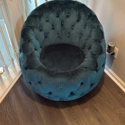 Teal Velour Chair