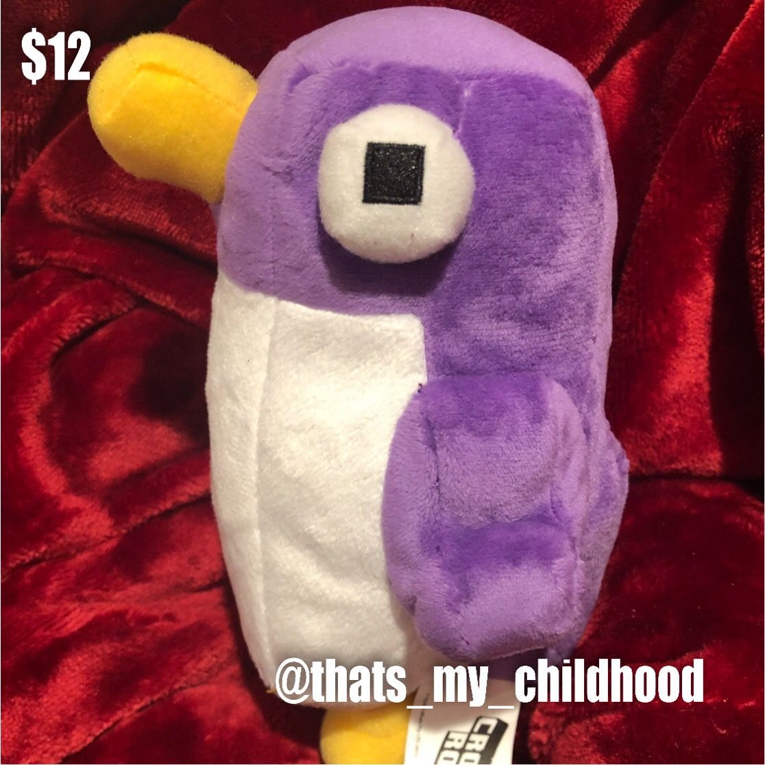 Crossy Roads 6” purple penguin plush stuffed animal toy doll by Crossyroads