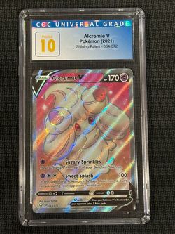2021 POKEMON SWORD & SHIELD SHINING FATES #064/072 FULL ART/ALCREMIE V CGC 10