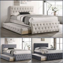 Full Bed Frame With Trundle Twin Not Including Mattress 