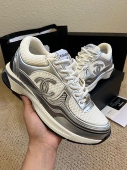 Chanel CC Runner White/Silver Sneaker