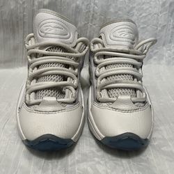 Reebok Question Low Shoes "White Ice" Allen Iverson Youth Size 4