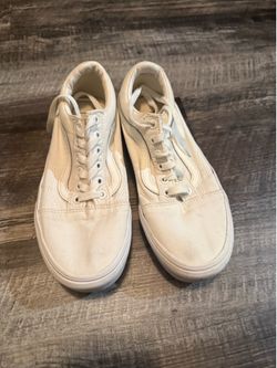 Vans white platform 7.5
