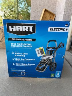 HART 3000PSI 1.1 GPM Cold Water Electric Pressure Washer, Brushless Motor