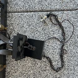 Black and gold accent chandelier rectangular