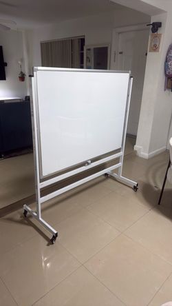 Mobile Whiteboard on Rolling Stand