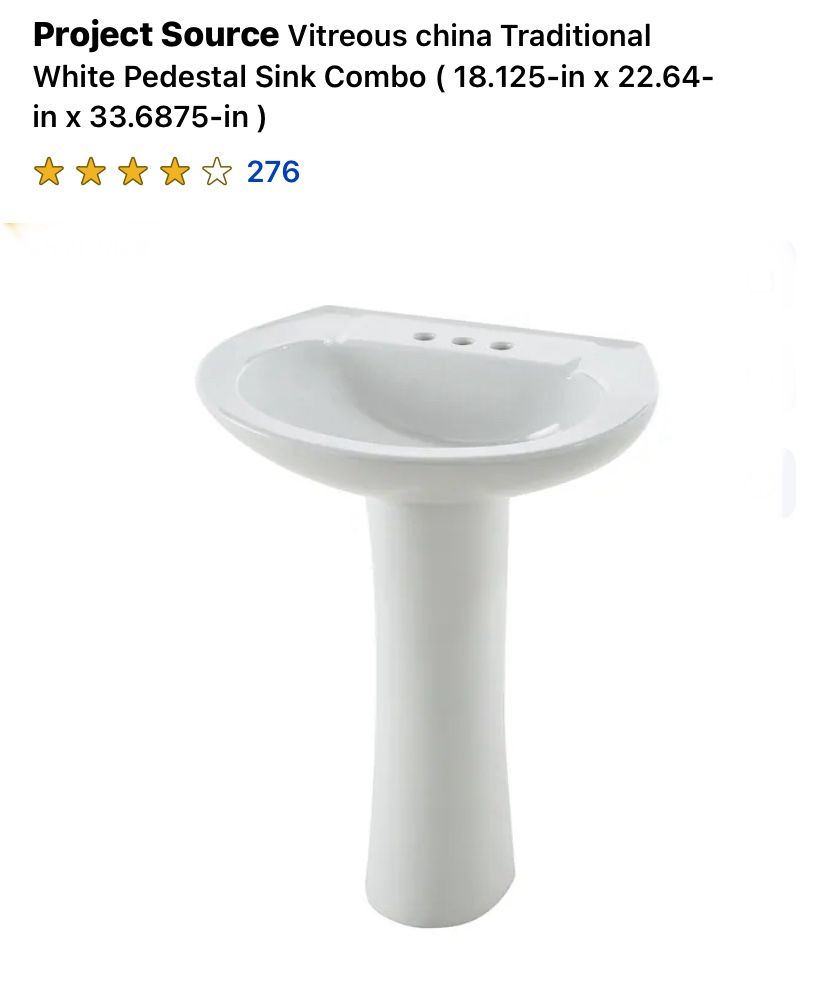 Pedestal Sink Combo