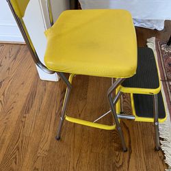 Vintage 1950s Cosco Stepping Stool And Chair. 