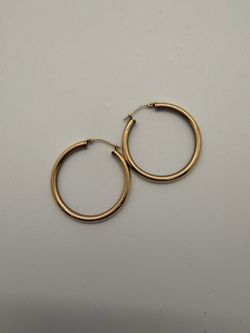 14k solid gold hoop earrings