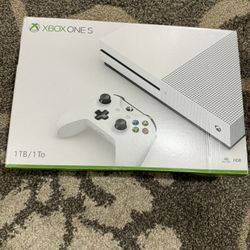 Microsoft Xbox One S Console White 1TB w/ Controller + Power cable 