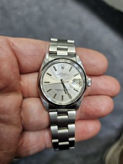 Rolex Oyster Perpetual Date 1500 Silver Dial Automatic Watch - 34mm