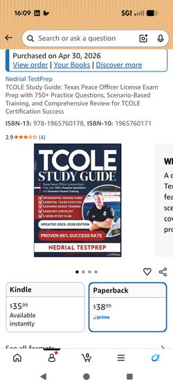TCOLE Study Guide