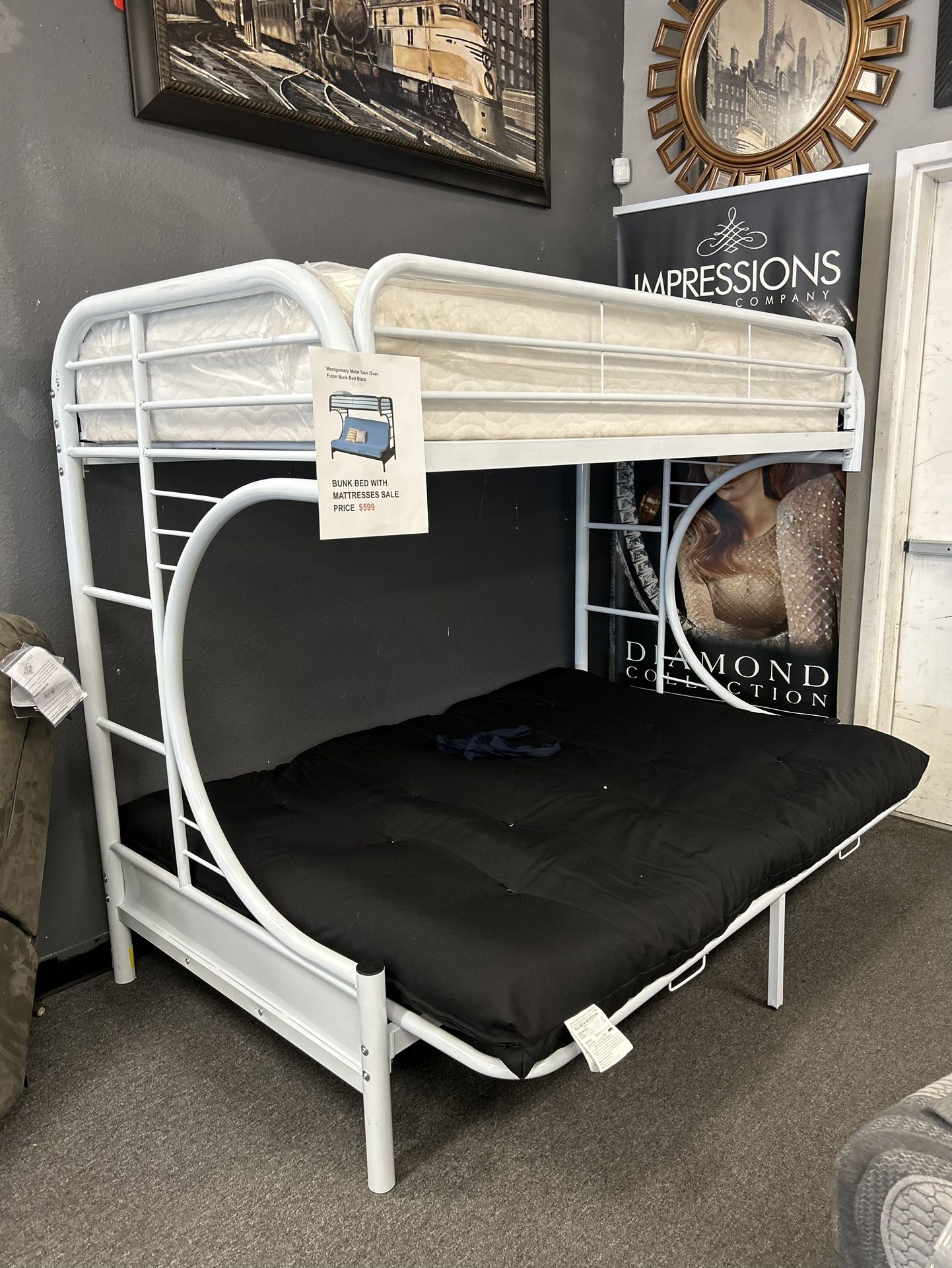 Full Twin Bunk Bed With Mattresses Included