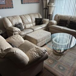 Leather Sofa Set