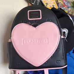 Black Pink Loungefly Mini Backpack 
