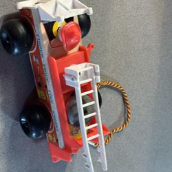 1968 Fisher Price Little People FIRE ENGINE TRUCK