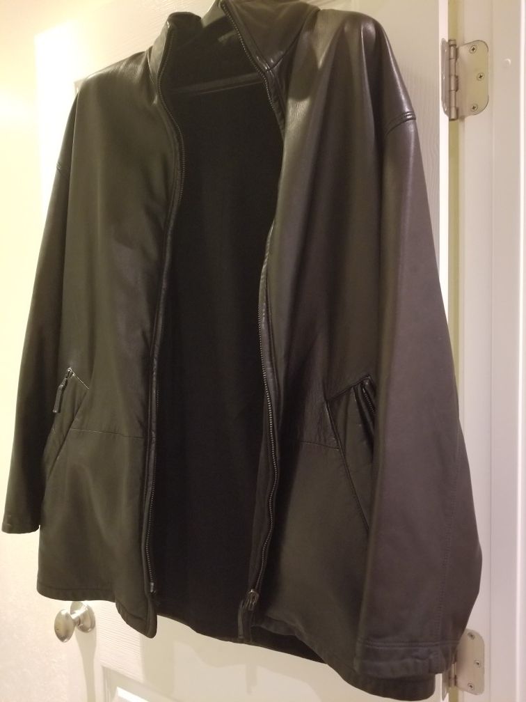 Barneys New York reversible men's leather jacket size Large