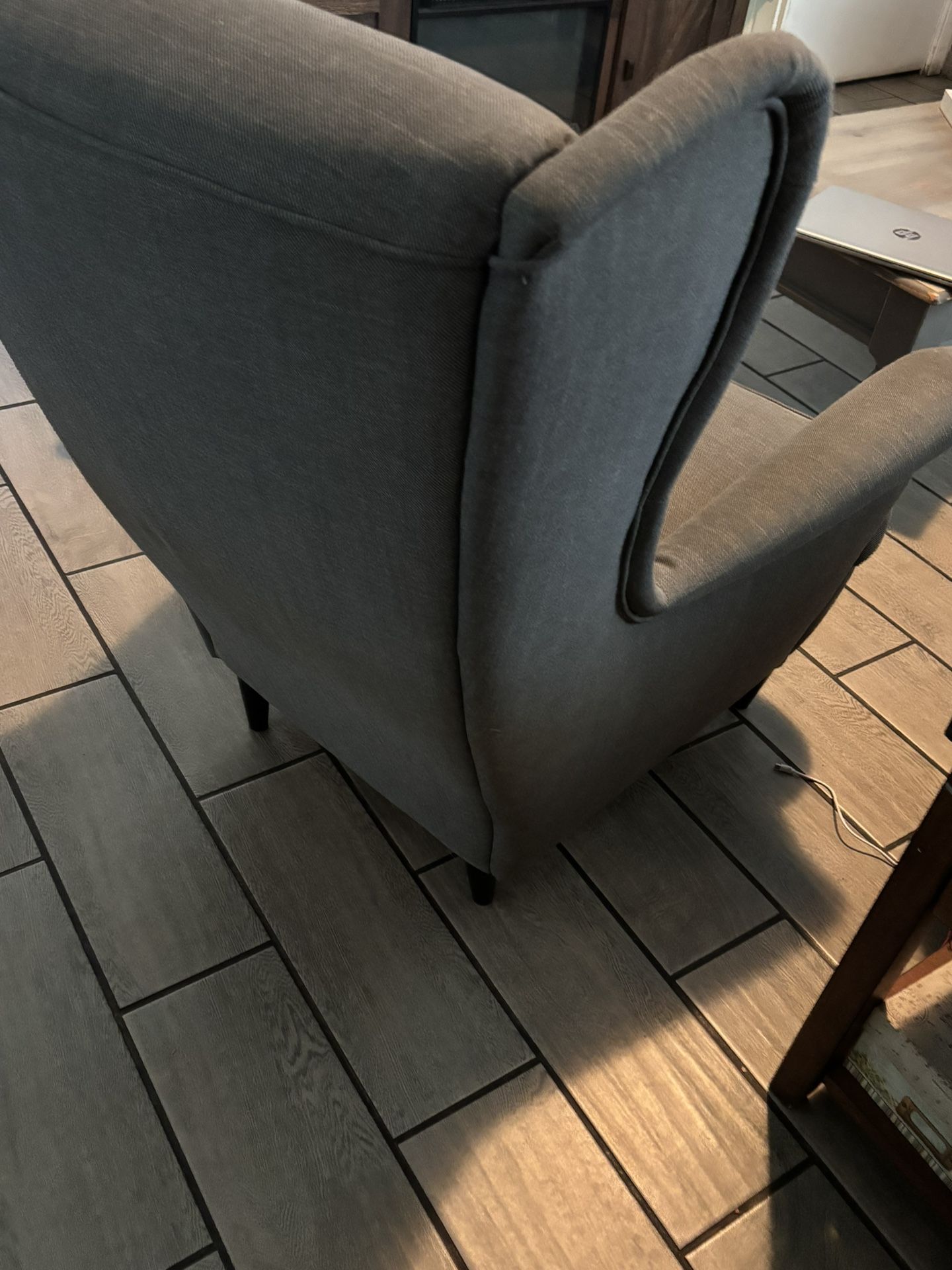 IKEA wing Chair Gray In Perfect Conditions 