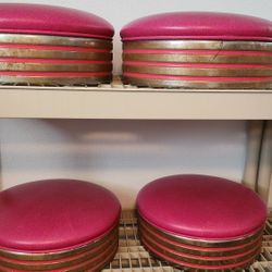4 Pink Counter Stools