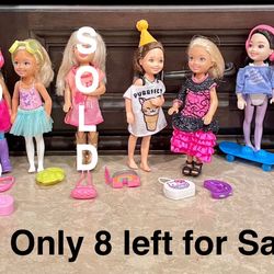 Assorted Chelsea Barbie Dolls $5 EACH