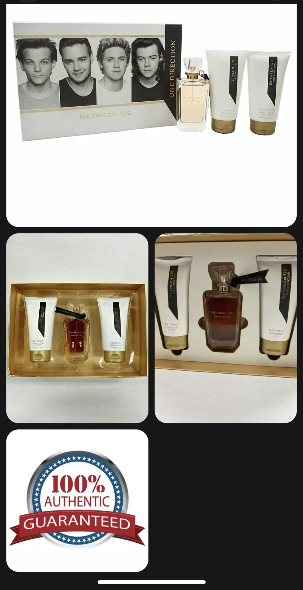 One Direction Between Us 3.4 oz Eau de Parfum Spray 3 Piece Set for Women RARE