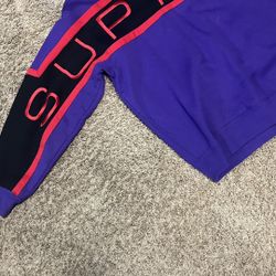 Supreme paneled  crewneck purple 2021