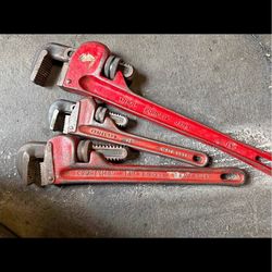 Craftsman Heavy Duty Pipe Wrenches Set 10" 14" 18"