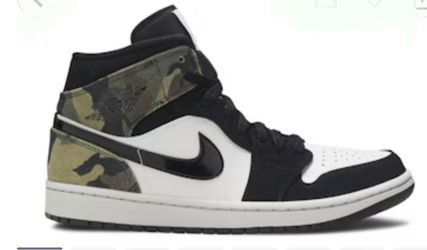 High top Air Jordan 1 Mid 'Camo' CW5490-001