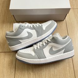 Jordan 1 Low Wolf Grey Size 10.5W / 9M