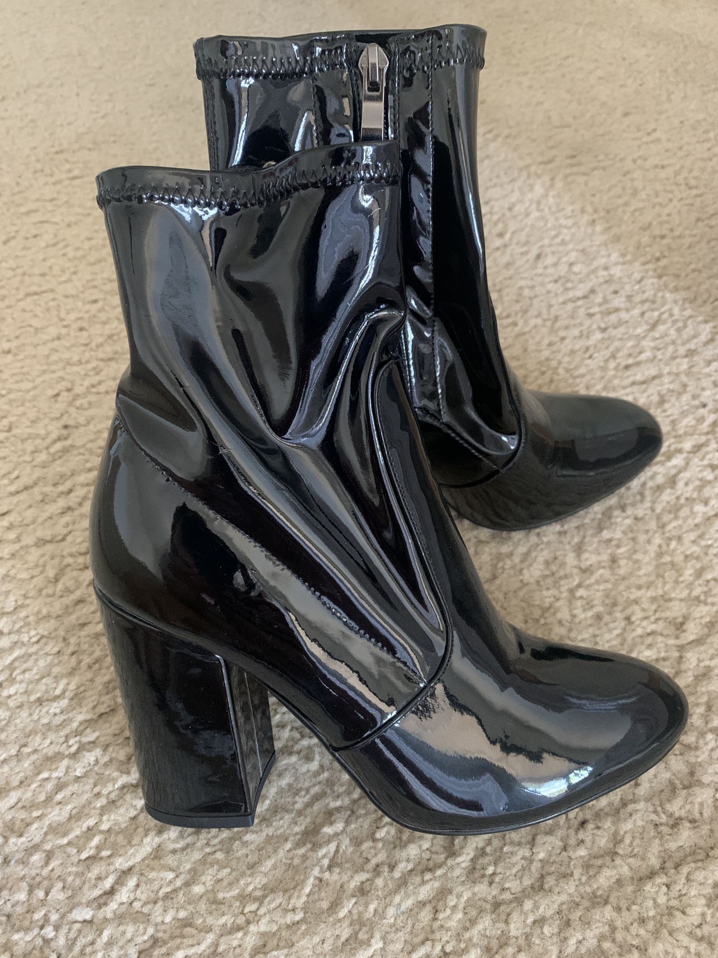 Patent leather women's boots