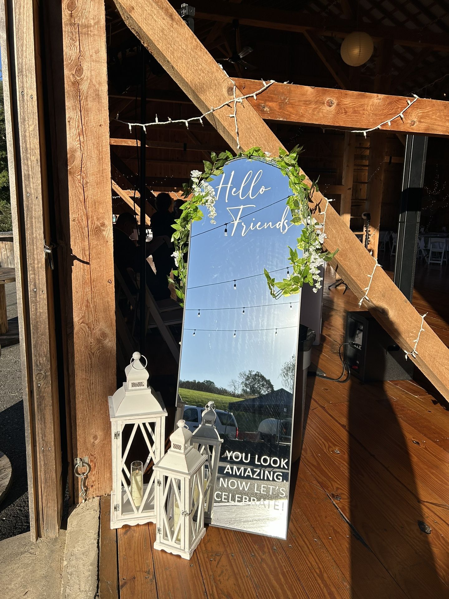 Mirror With Wedding Decal