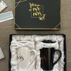 NEW Wedding Gifts, Mr and Mrs Coffee Mug Gifts for Couples, Bride and Groom 