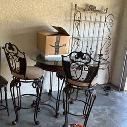 Table  With 2 Chairs Included Glass Top And And What’s Beside It Comes As A Set Or You Can Buy It Separately 