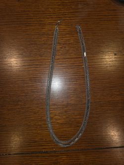 Vintage 21 inch 4 strand silver necklace