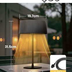 😀 ADVWIN Electric Infrared Patio Heater, Indoor & Outdoor 1500W Electric Tabletop Heater with IP55 Waterproof, Tip-Over Protection, Quiet Operation, 
