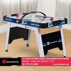 54" Air Hockey Table Set, Overhead Electronic Scorer, 2 Pushers, 2 Pucks, by MD Sports