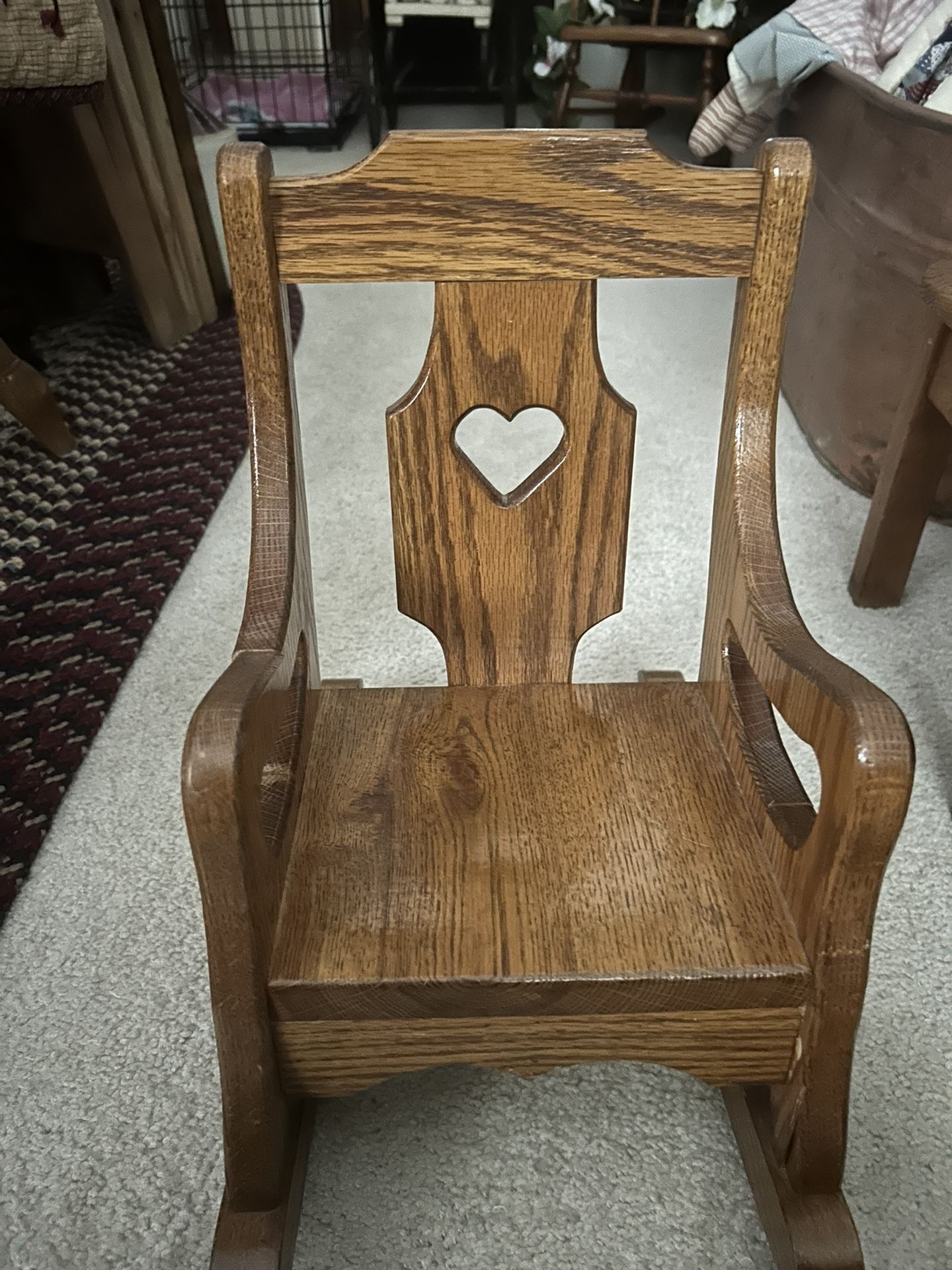 Beautiful Oak Doll Rocker