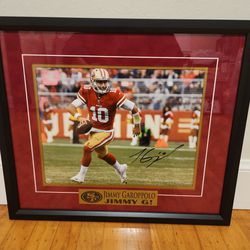 Jimmy Garoppolo Signed 49ers Picture Framed