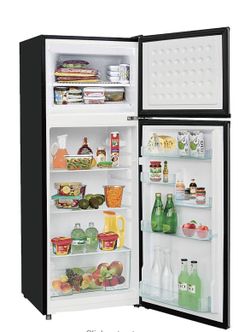 2 Door Apartment Size Refrigerator with Freezer, 7.5 cu ft, Retro