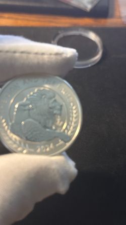 Silver Bullion Coin with Lion and the eagle Design