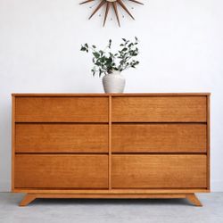Mid Century 6 Drawer Dresser Buffet Cabinet