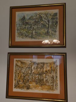 2 signed pieces.
Drawings