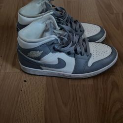 Grey White Jordan 1s
