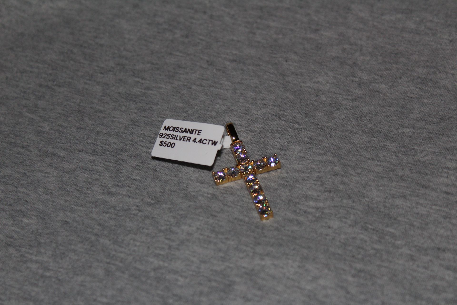 Cross Pendant MOISSANITE 925SILVER 4.4CTW