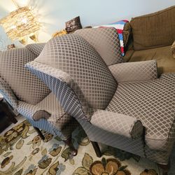 Pair of Patterned Armchairs